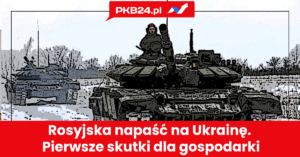 Czołgi na polu podczas konfliktu Rosja-Ukraina.