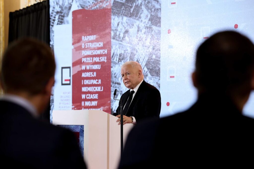 Jarosław Kaczyński na prezentacji raportu o stratach wojennych