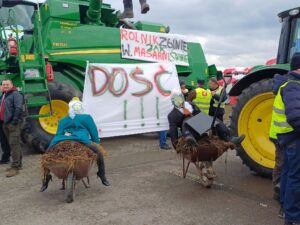 Protest Rolników na granicy. Zdj: Twitter