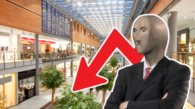 Spadek sprzedaży w centrum handlowym, rosnący niepokój