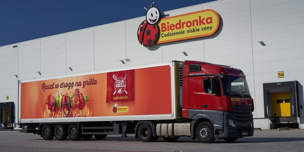 Ciężarówka Biedronki